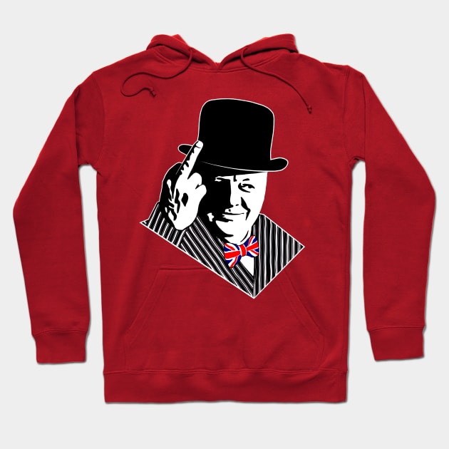 Winston Churchill Middle Finger Hoodie by reapolo